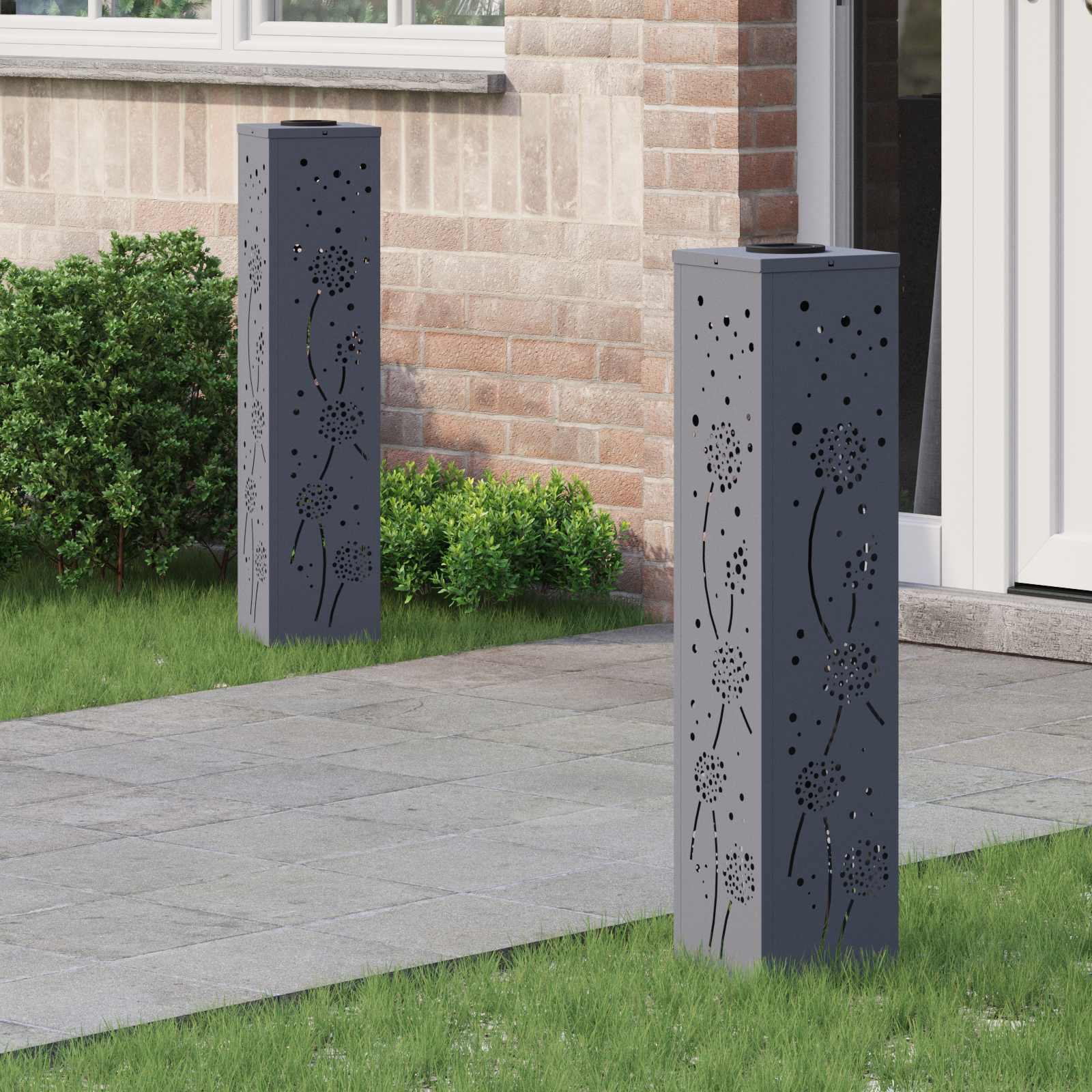 Solar LED Pad Licht 2 pcs Antraciet Koudgewalst staal is nu te koop bij PeponiXL, paradijselijk wonen!