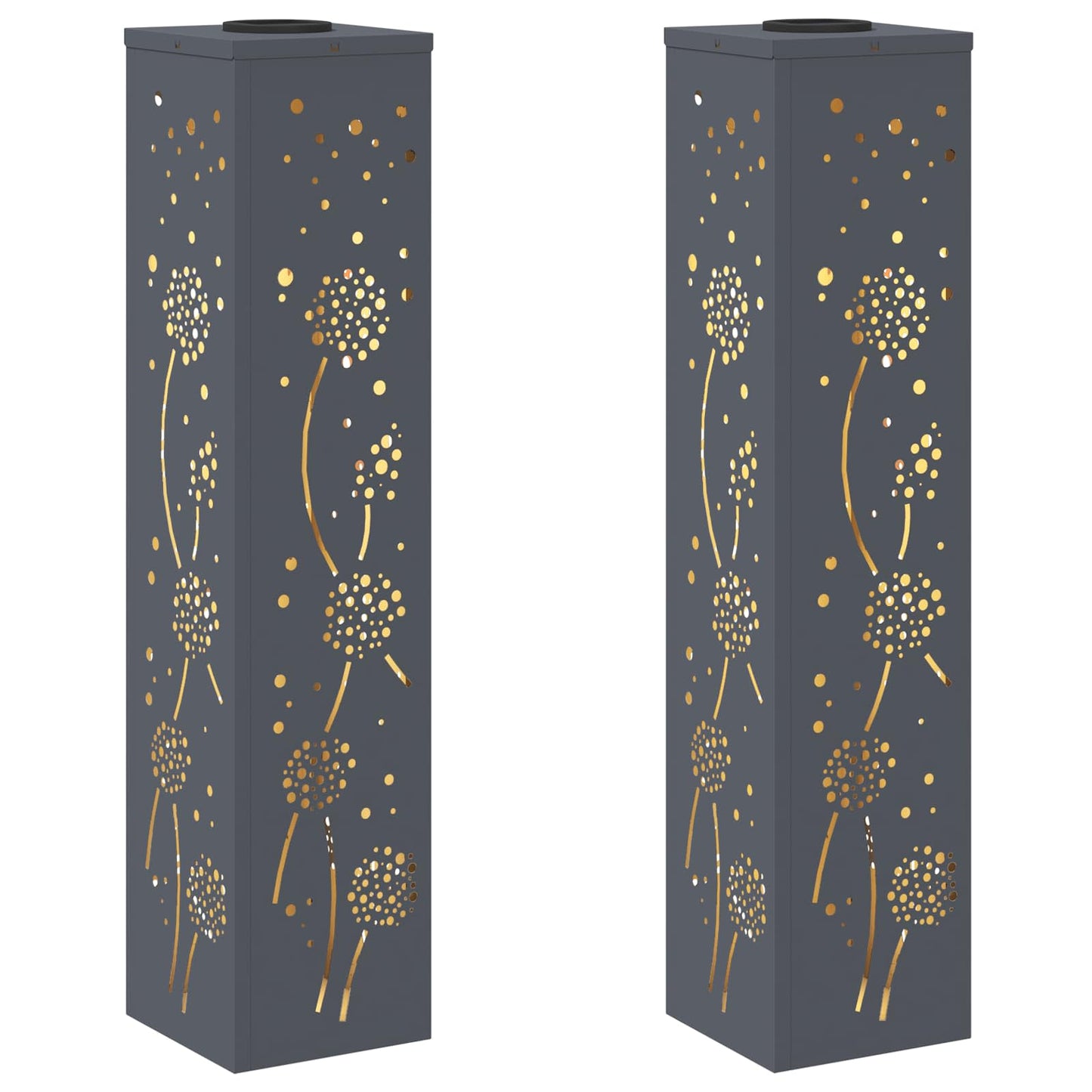 Solar LED Pad Licht 2 pcs Antraciet Koudgewalst staal is nu te koop bij PeponiXL, paradijselijk wonen!