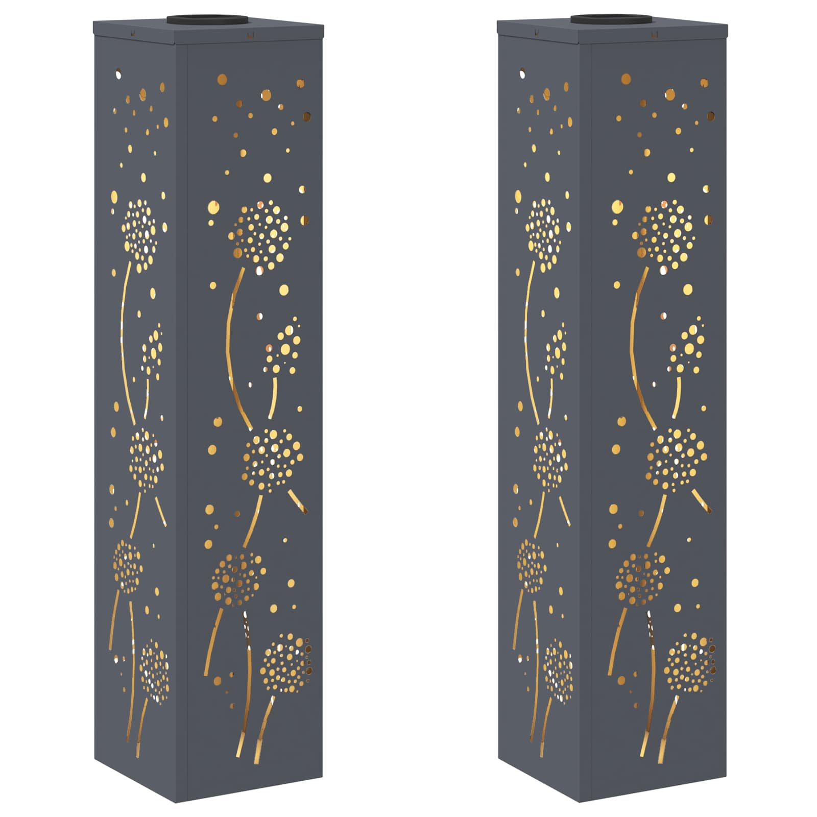 Solar LED Pad Licht 2 pcs Antraciet Koudgewalst staal is nu te koop bij PeponiXL, paradijselijk wonen!