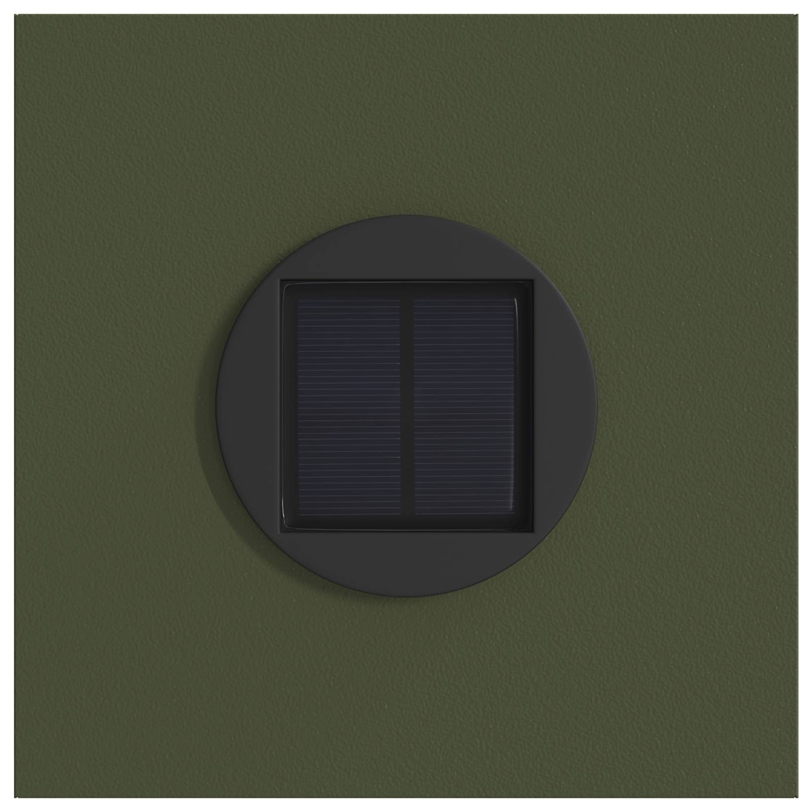 Solar LED Pad Licht 2 pcs Olijf Groen Koudgewalst staal is nu te koop bij PeponiXL, paradijselijk wonen!