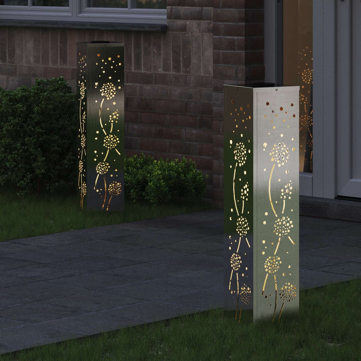 Solar LED Pad Licht 2 pcs Roestvrij staal Roestvrij staal is nu te koop bij PeponiXL, paradijselijk wonen!