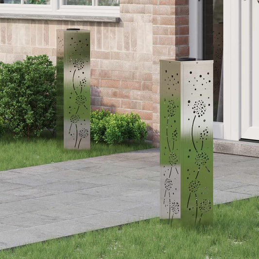 Solar LED Pad Licht 2 pcs Roestvrij staal Roestvrij staal is nu te koop bij PeponiXL, paradijselijk wonen!