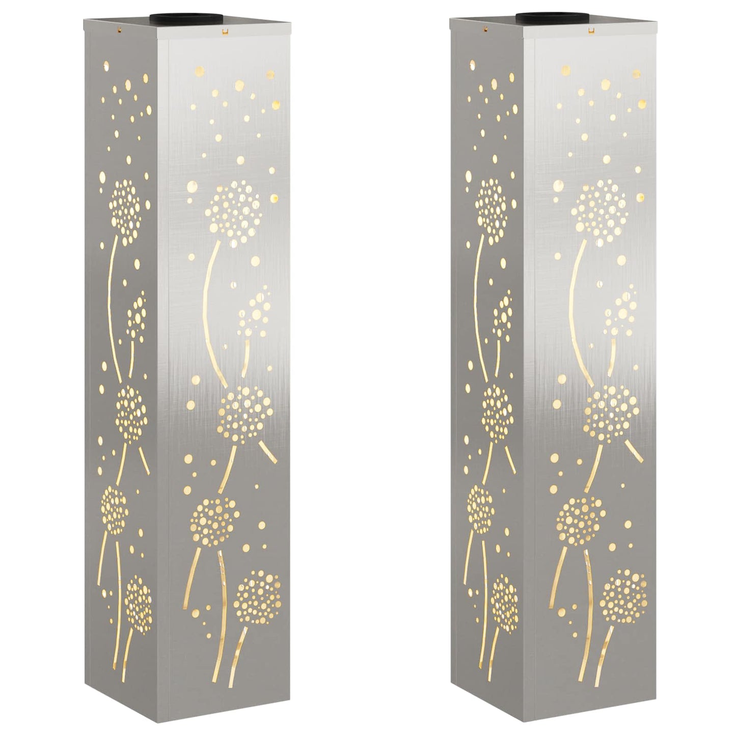 Solar LED Pad Licht 2 pcs Roestvrij staal Roestvrij staal is nu te koop bij PeponiXL, paradijselijk wonen!