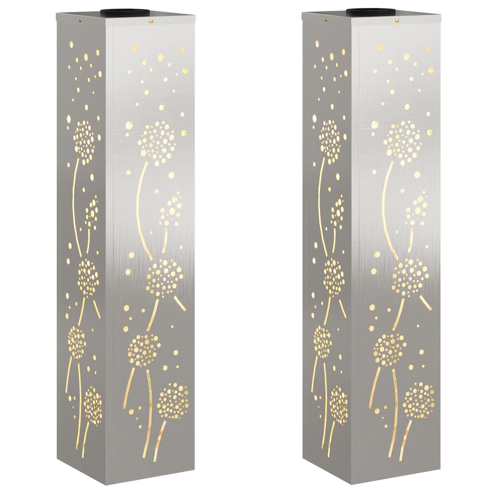 Solar LED Pad Licht 2 pcs Roestvrij staal Roestvrij staal is nu te koop bij PeponiXL, paradijselijk wonen!