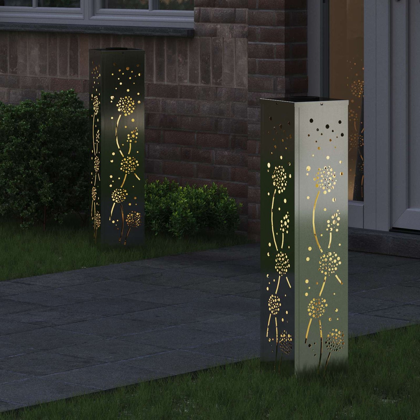 Solar LED Pad Licht 2 pcs Gegalvaniseerd Gegalvaniseerd is nu te koop bij PeponiXL, paradijselijk wonen!