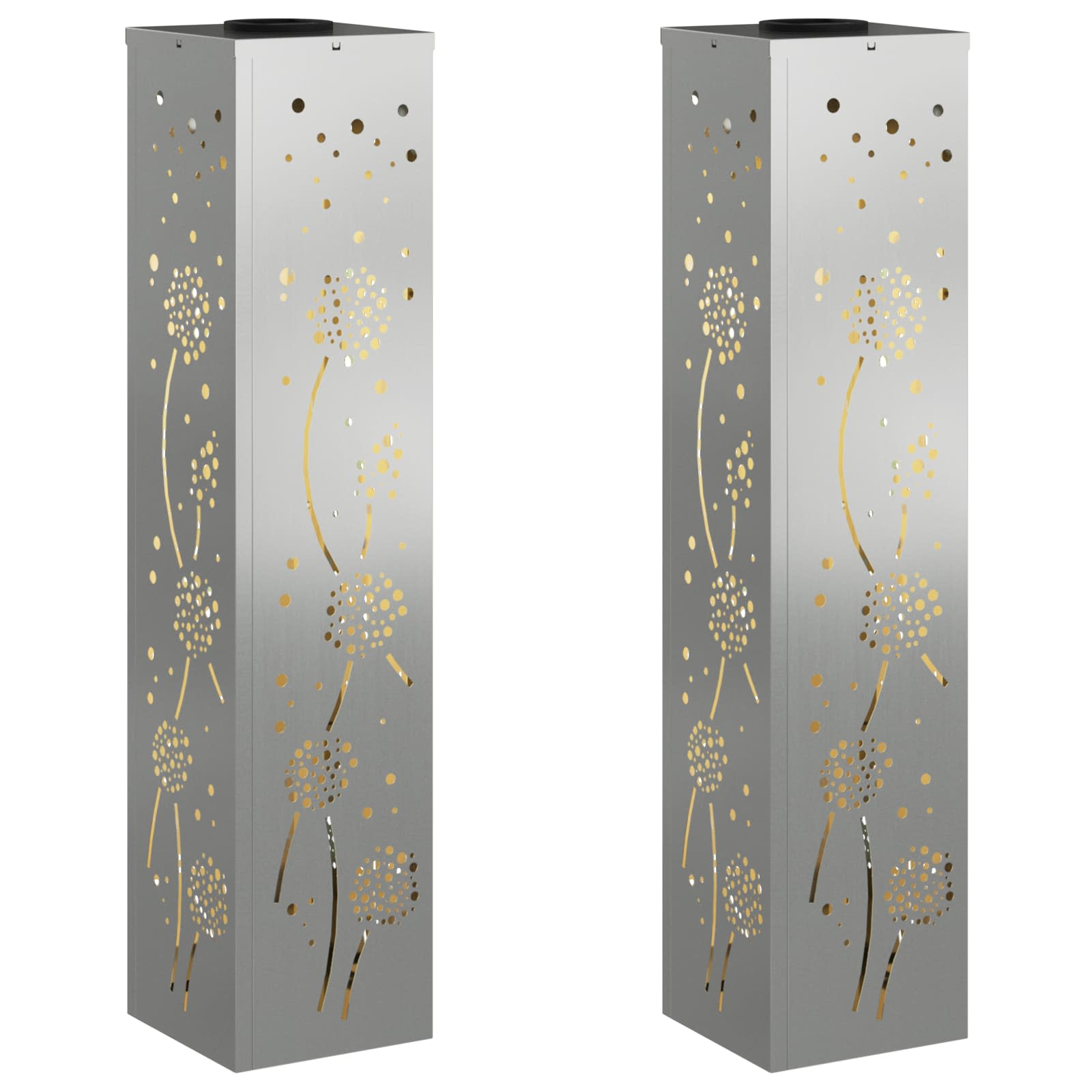 Solar LED Pad Licht 2 pcs Gegalvaniseerd Gegalvaniseerd is nu te koop bij PeponiXL, paradijselijk wonen!