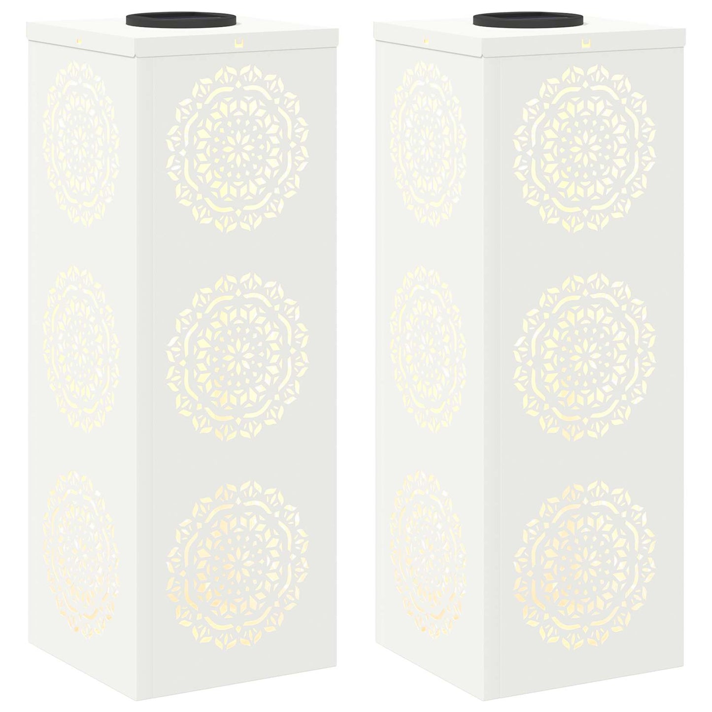 Solar LED Pad Licht 2 pcs Wit Koudgewalst staal is nu te koop bij PeponiXL, paradijselijk wonen!