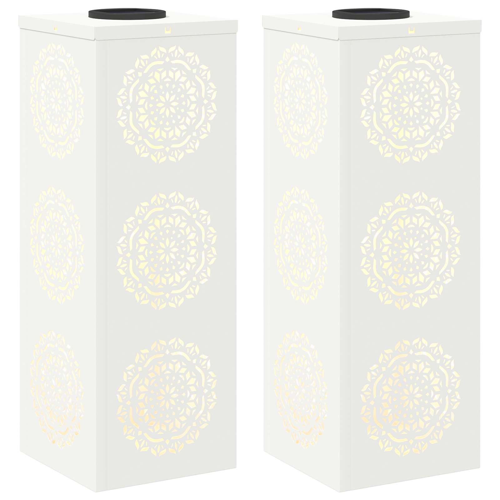 Solar LED Pad Licht 2 pcs Wit Koudgewalst staal is nu te koop bij PeponiXL, paradijselijk wonen!