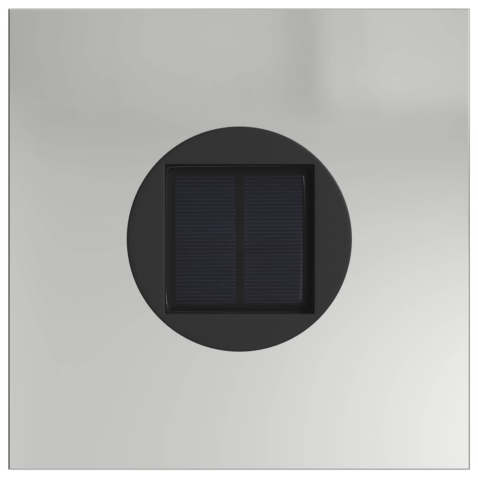 Solar LED Pad Licht 2 pcs Zilver Gegalvaniseerd staal is nu te koop bij PeponiXL, paradijselijk wonen!