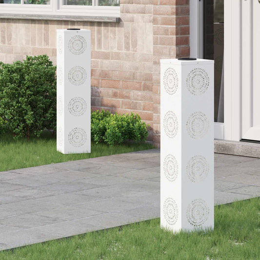 Solar LED Pad Licht 2 pcs Wit Koudgewalst staal is nu te koop bij PeponiXL, paradijselijk wonen!