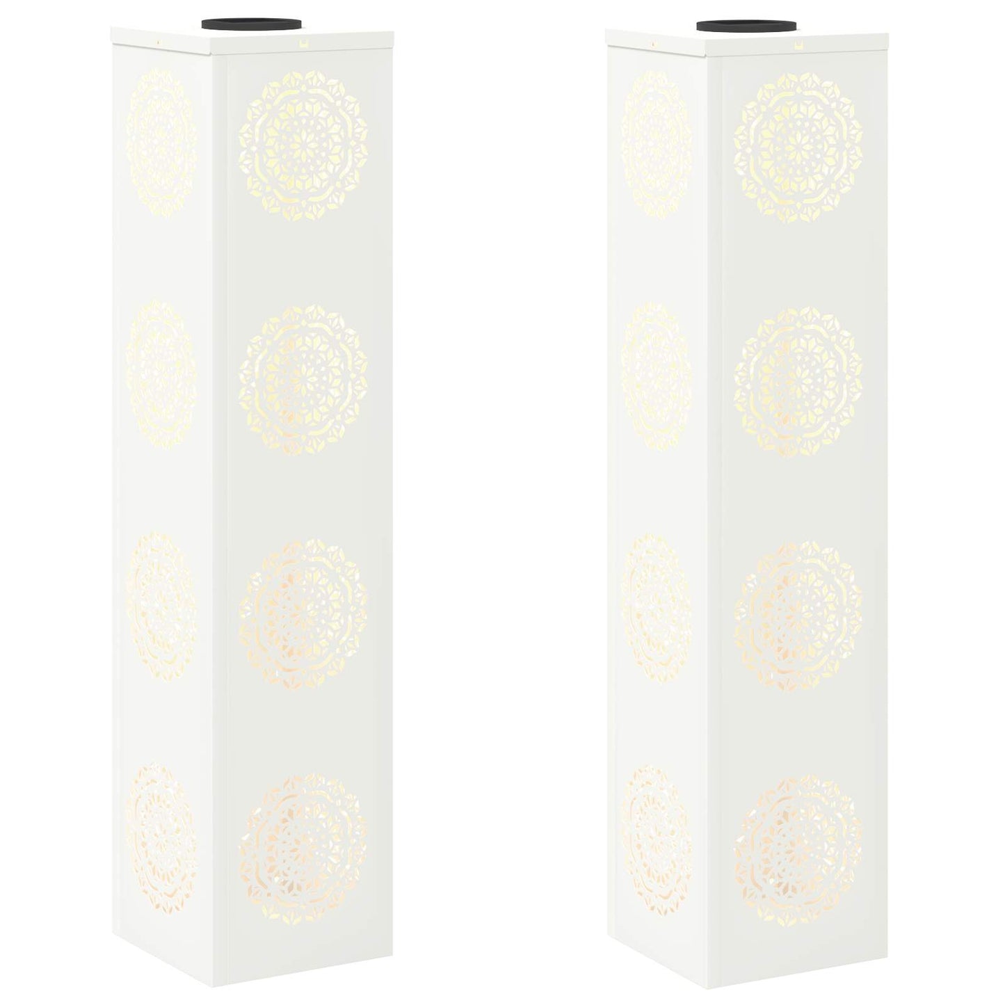 Solar LED Pad Licht 2 pcs Wit Koudgewalst staal is nu te koop bij PeponiXL, paradijselijk wonen!