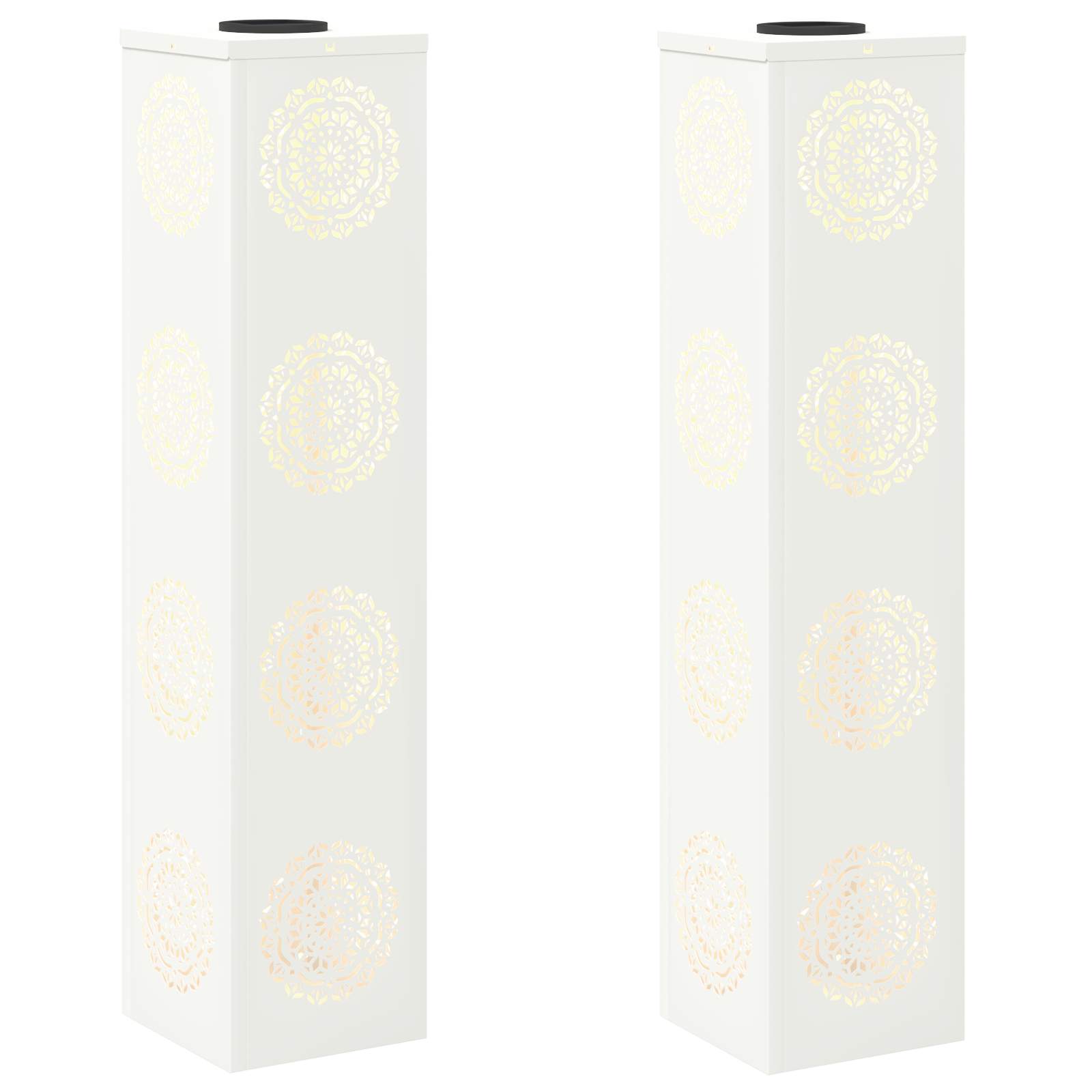 Solar LED Pad Licht 2 pcs Wit Koudgewalst staal is nu te koop bij PeponiXL, paradijselijk wonen!