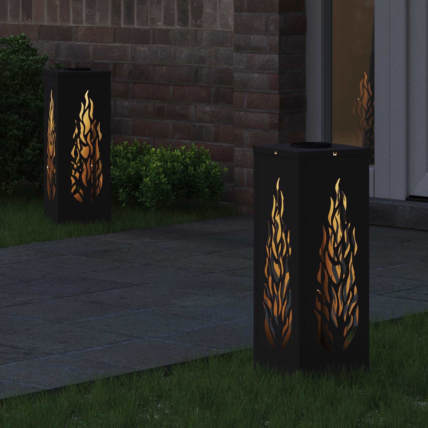 Solar LED Pad Licht 2 pcs Zwart Koudgewalst staal is nu te koop bij PeponiXL, paradijselijk wonen!
