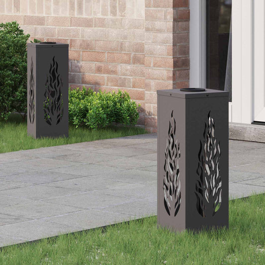 Solar LED Pad Licht 2 pcs Zwart Koudgewalst staal is nu te koop bij PeponiXL, paradijselijk wonen!