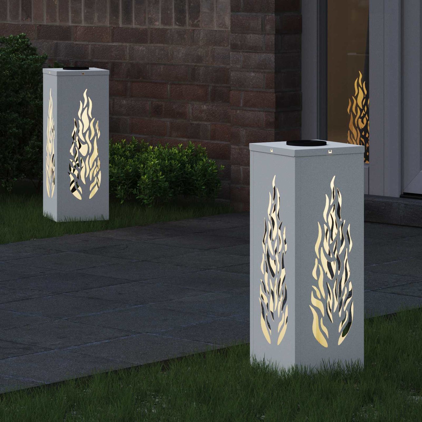 Solar LED Pad Licht 2 pcs Wit Koudgewalst staal is nu te koop bij PeponiXL, paradijselijk wonen!