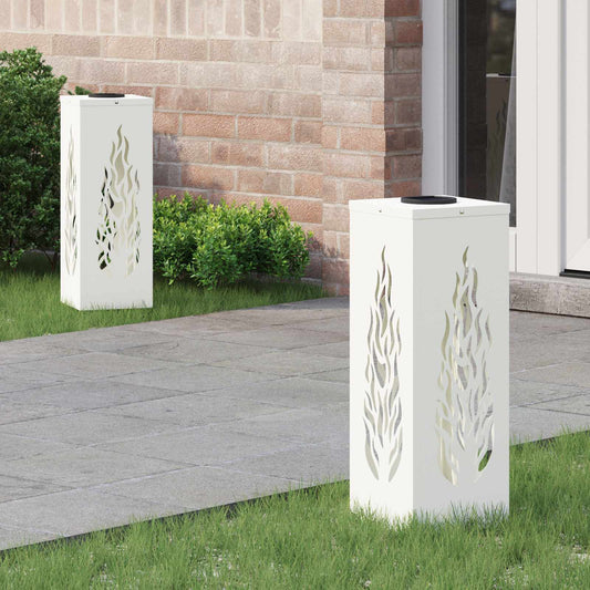 Solar LED Pad Licht 2 pcs Wit Koudgewalst staal is nu te koop bij PeponiXL, paradijselijk wonen!