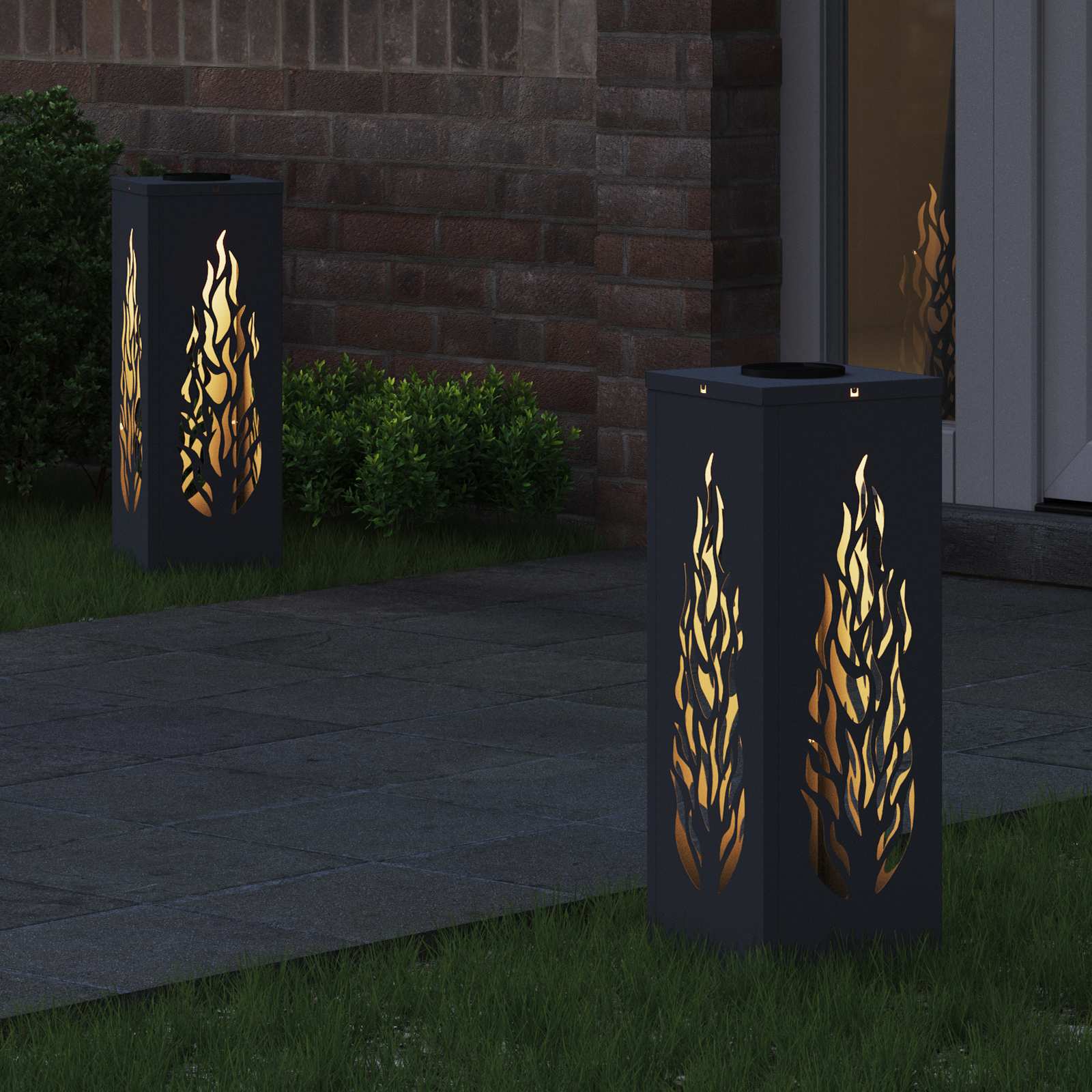 Solar LED Pad Licht 2 pcs Antraciet Koudgewalst staal is nu te koop bij PeponiXL, paradijselijk wonen!