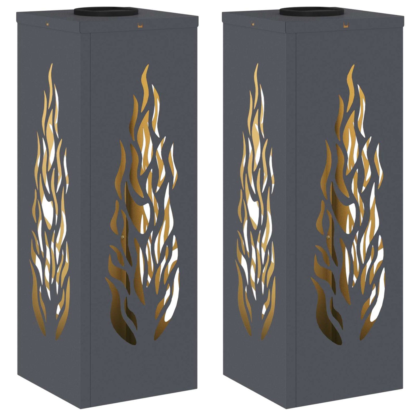 Solar LED Pad Licht 2 pcs Antraciet Koudgewalst staal is nu te koop bij PeponiXL, paradijselijk wonen!