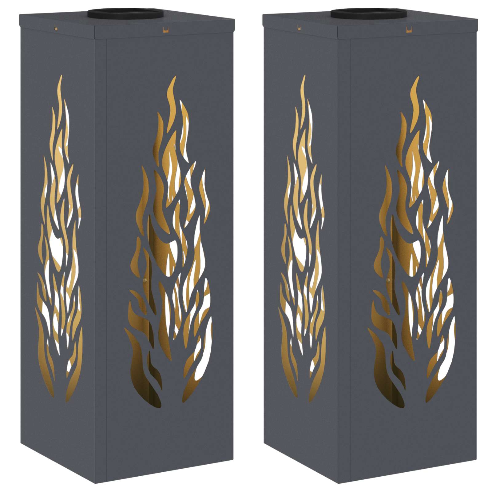 Solar LED Pad Licht 2 pcs Antraciet Koudgewalst staal is nu te koop bij PeponiXL, paradijselijk wonen!