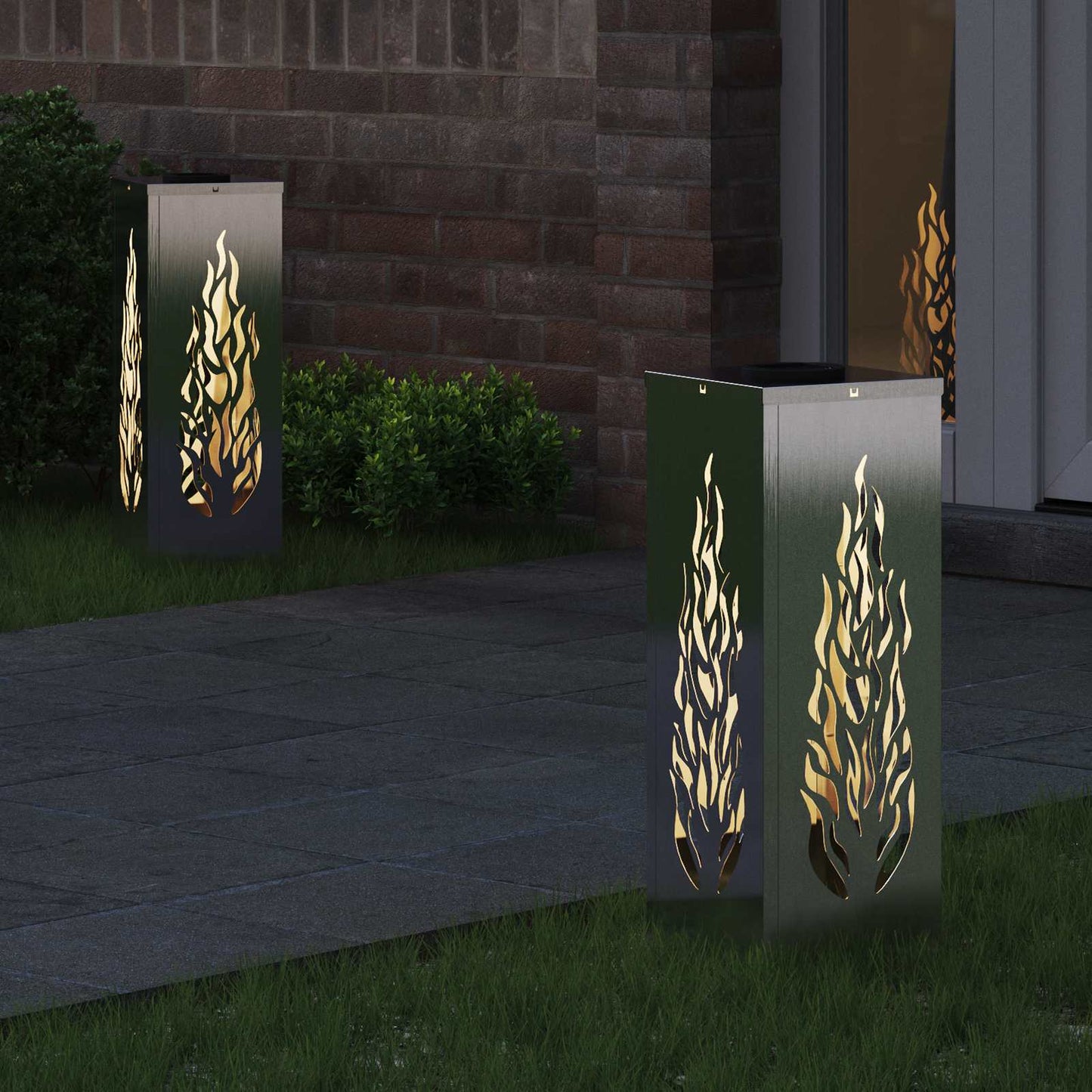 Solar LED Pad Licht 2 pcs Zilver Roestvrij staal is nu te koop bij PeponiXL, paradijselijk wonen!