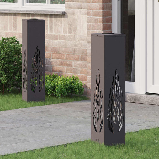 Solar LED Pad Licht 2 pcs Zwart Koudgewalst staal is nu te koop bij PeponiXL, paradijselijk wonen!