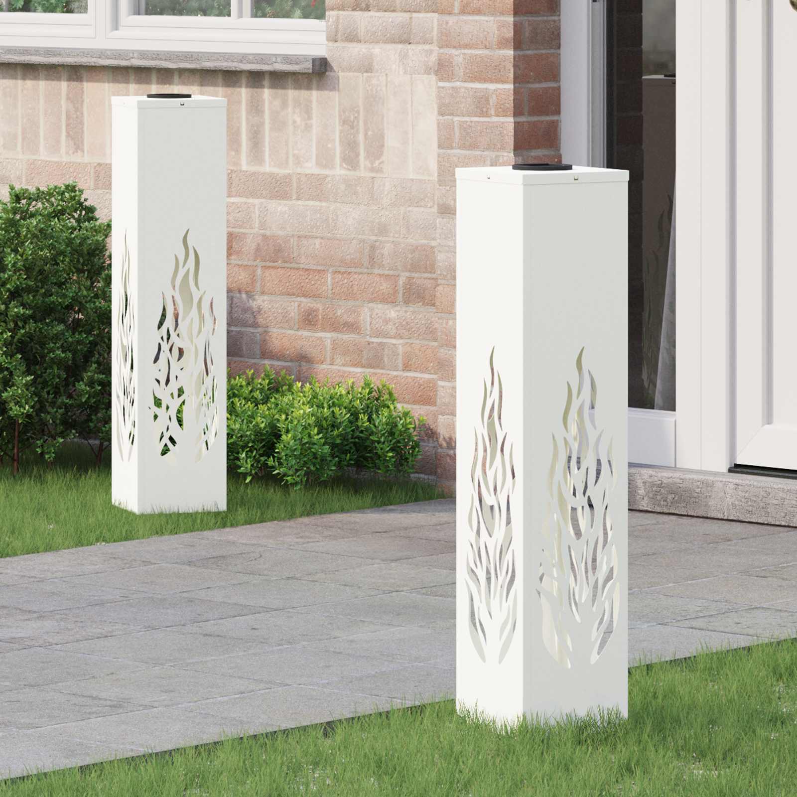 Solar LED Pad Licht 2 pcs Wit Koudgewalst staal is nu te koop bij PeponiXL, paradijselijk wonen!