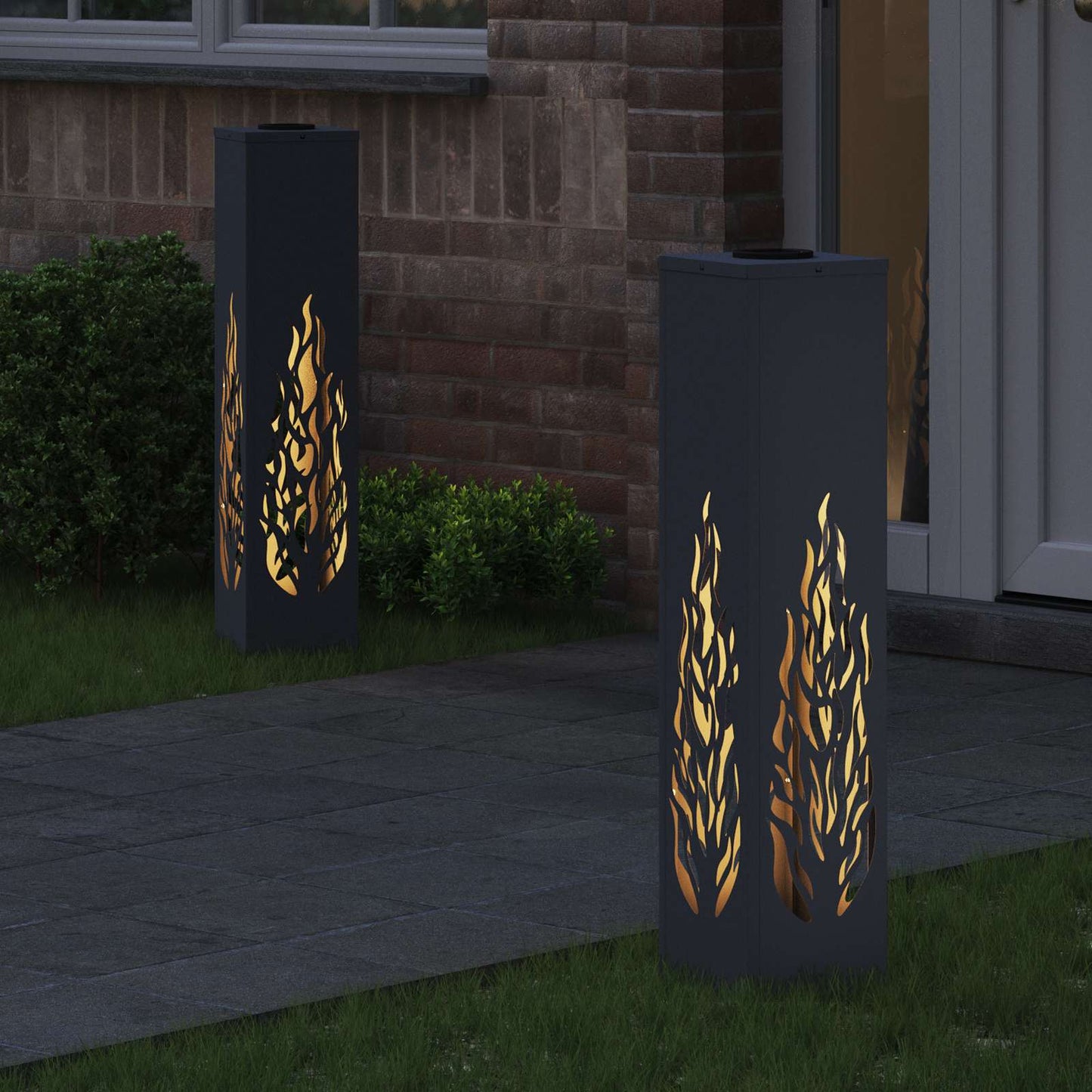 Solar LED Pad Licht 2 pcs Antraciet Koudgewalst staal is nu te koop bij PeponiXL, paradijselijk wonen!