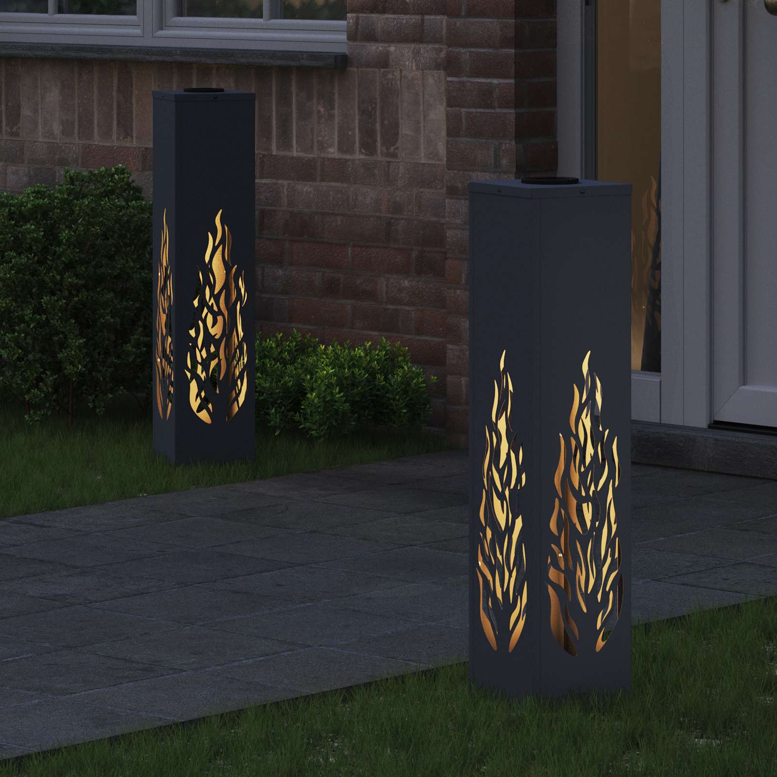 Solar LED Pad Licht 2 pcs Antraciet Koudgewalst staal is nu te koop bij PeponiXL, paradijselijk wonen!