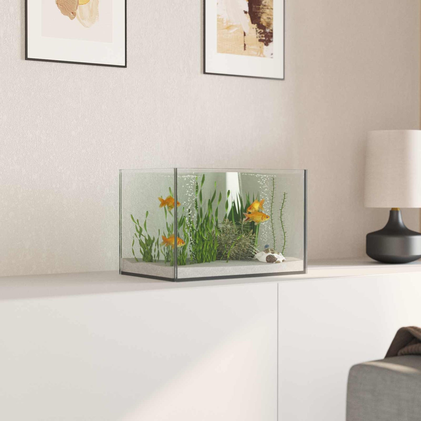 Aquarium met opslag Doorzichtig 30 x 20 x 20 cm Glas is nu te koop bij PeponiXL, paradijselijk wonen!