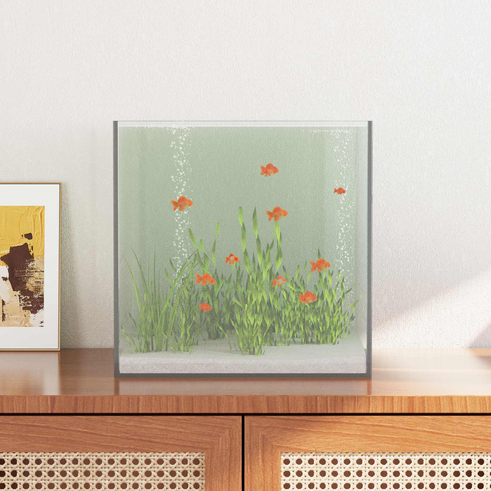 Aquarium met opslag Doorzichtig 30 x 30 x 30 cm Glas is nu te koop bij PeponiXL, paradijselijk wonen!