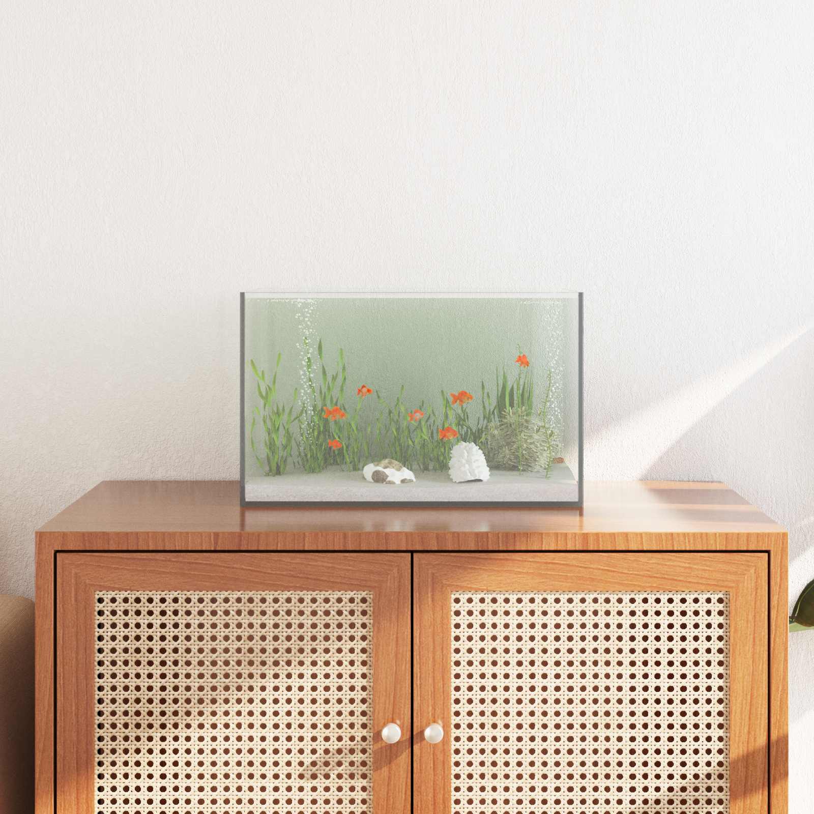 Aquarium met opslag Doorzichtig 40 x 25 x 25 cm Glas is nu te koop bij PeponiXL, paradijselijk wonen!