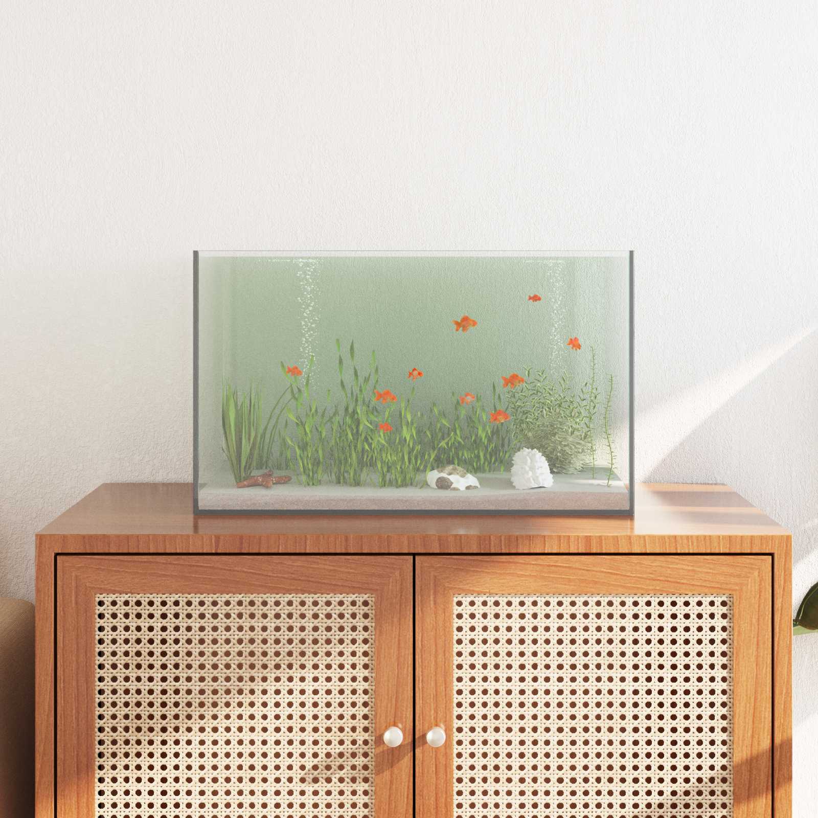 Aquarium met opslag Doorzichtig 50 x 30 x 30 cm Glas is nu te koop bij PeponiXL, paradijselijk wonen!