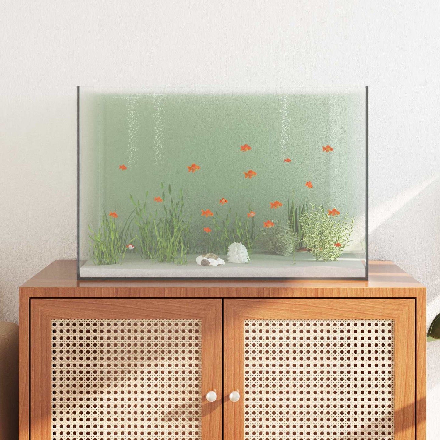 Aquarium met opslag Doorzichtig 60 x 35 x 40 cm Glas is nu te koop bij PeponiXL, paradijselijk wonen!