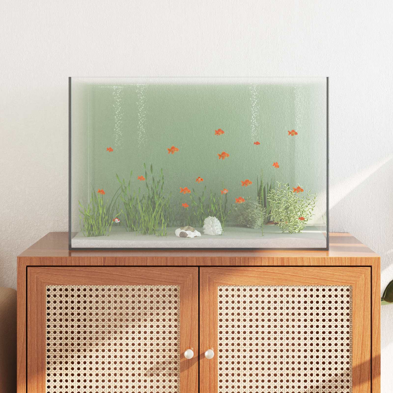 Aquarium met opslag Doorzichtig 60 x 35 x 40 cm Glas is nu te koop bij PeponiXL, paradijselijk wonen!