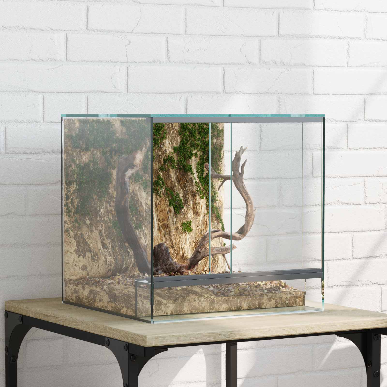 Terrarium met opslag Doorzichtig 30 x 30 x 30 cm Glas is nu te koop bij PeponiXL, paradijselijk wonen!