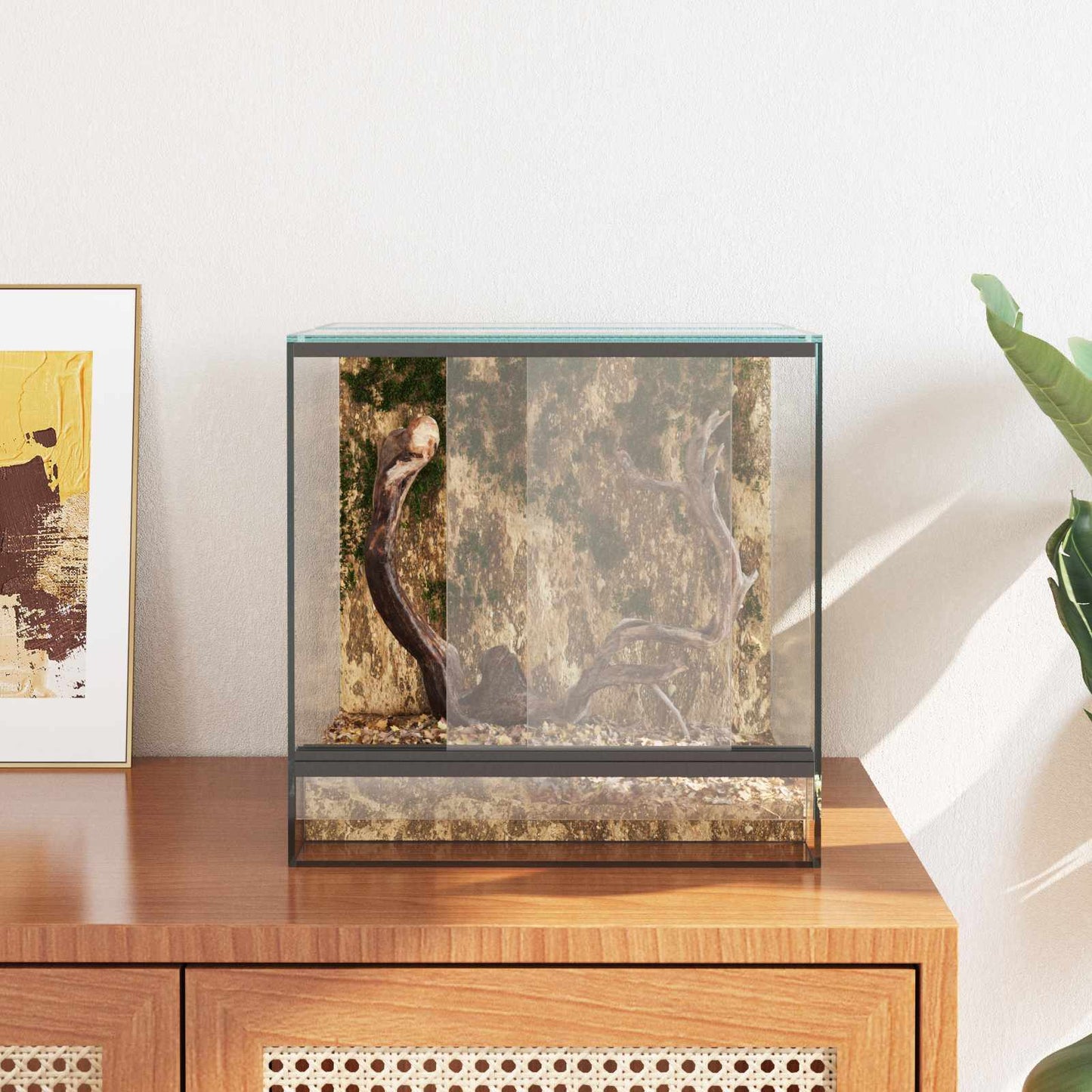 Terrarium met opslag Doorzichtig 30 x 30 x 30 cm Glas is nu te koop bij PeponiXL, paradijselijk wonen!