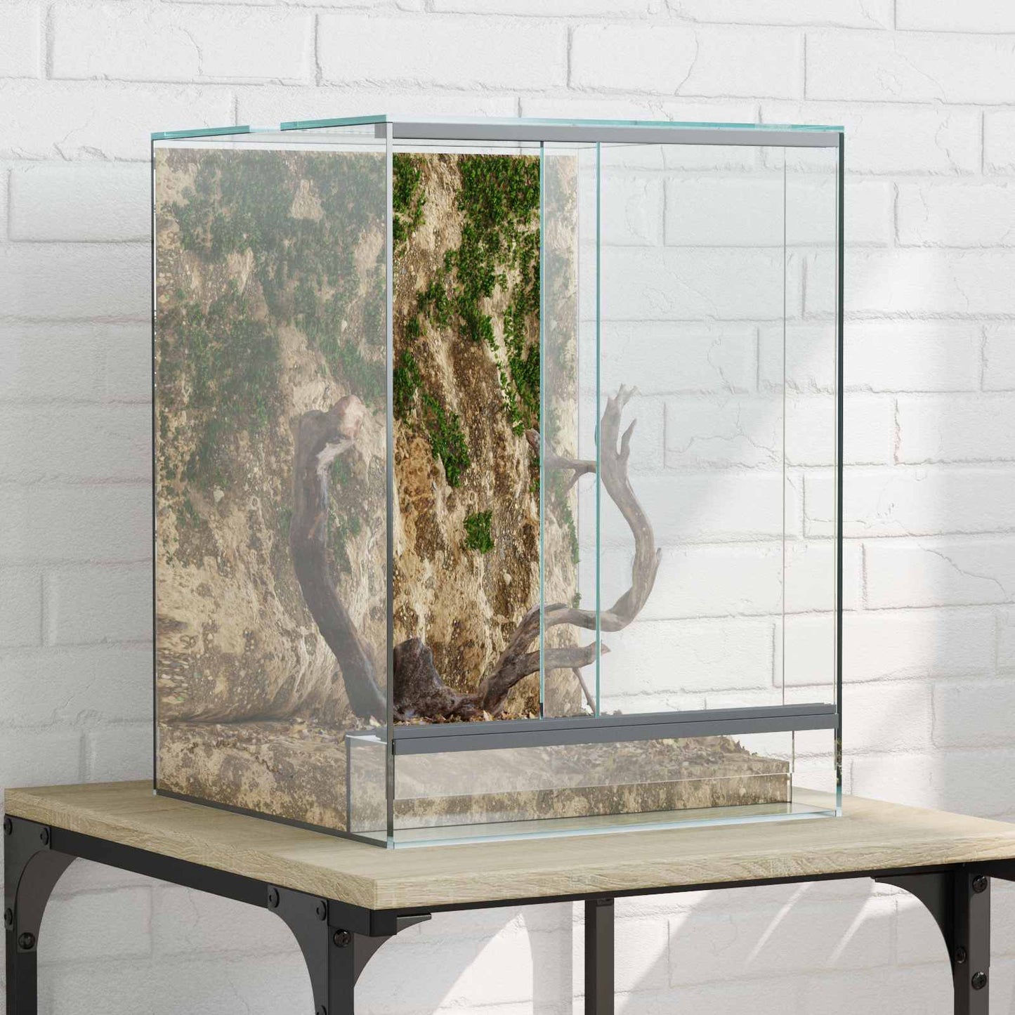 Terrarium met opslag Doorzichtig 30 x 30 x 40 cm Glas is nu te koop bij PeponiXL, paradijselijk wonen!