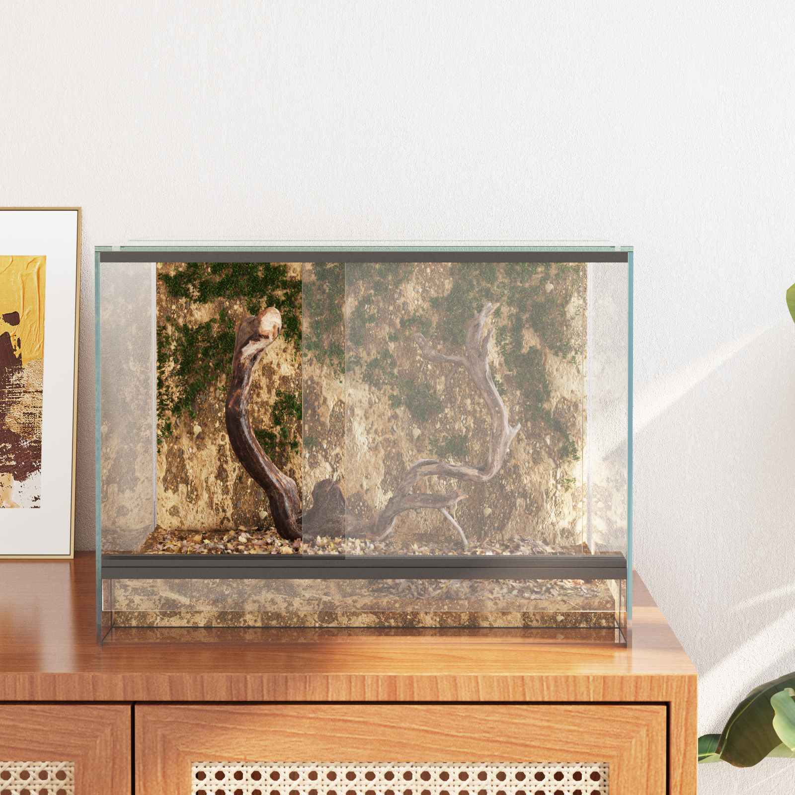 Terrarium met opslag Doorzichtig 40 x 30 x 30 cm Glas is nu te koop bij PeponiXL, paradijselijk wonen!
