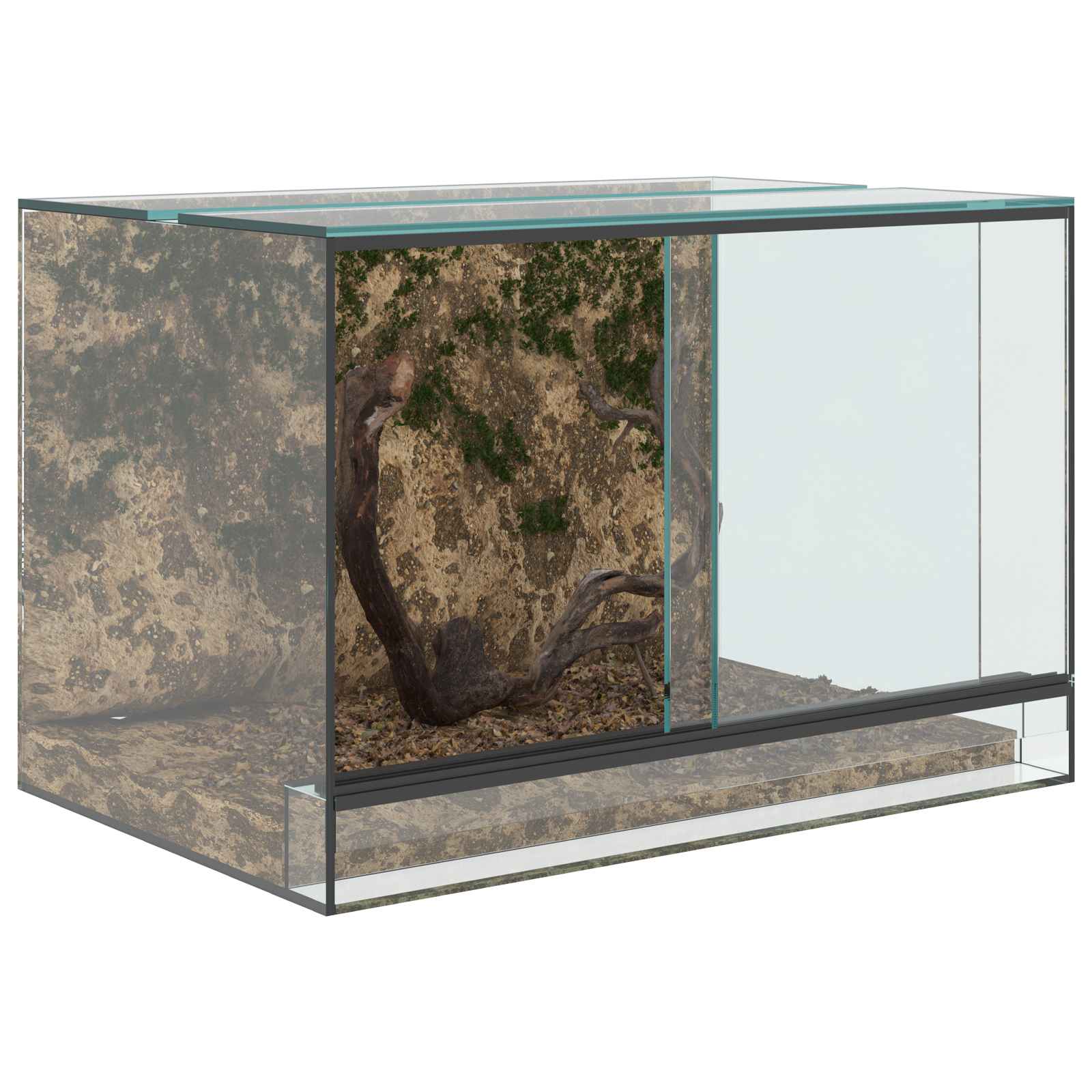 Terrarium met opslag Doorzichtig 60 x 40 x 40 cm Glas is nu te koop bij PeponiXL, paradijselijk wonen!