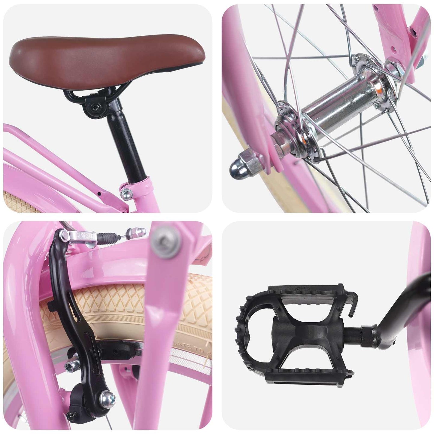 Kinderfiets 18 Inch voor 5-7 jaar Lichtroze is nu te koop bij PeponiXL, paradijselijk wonen!