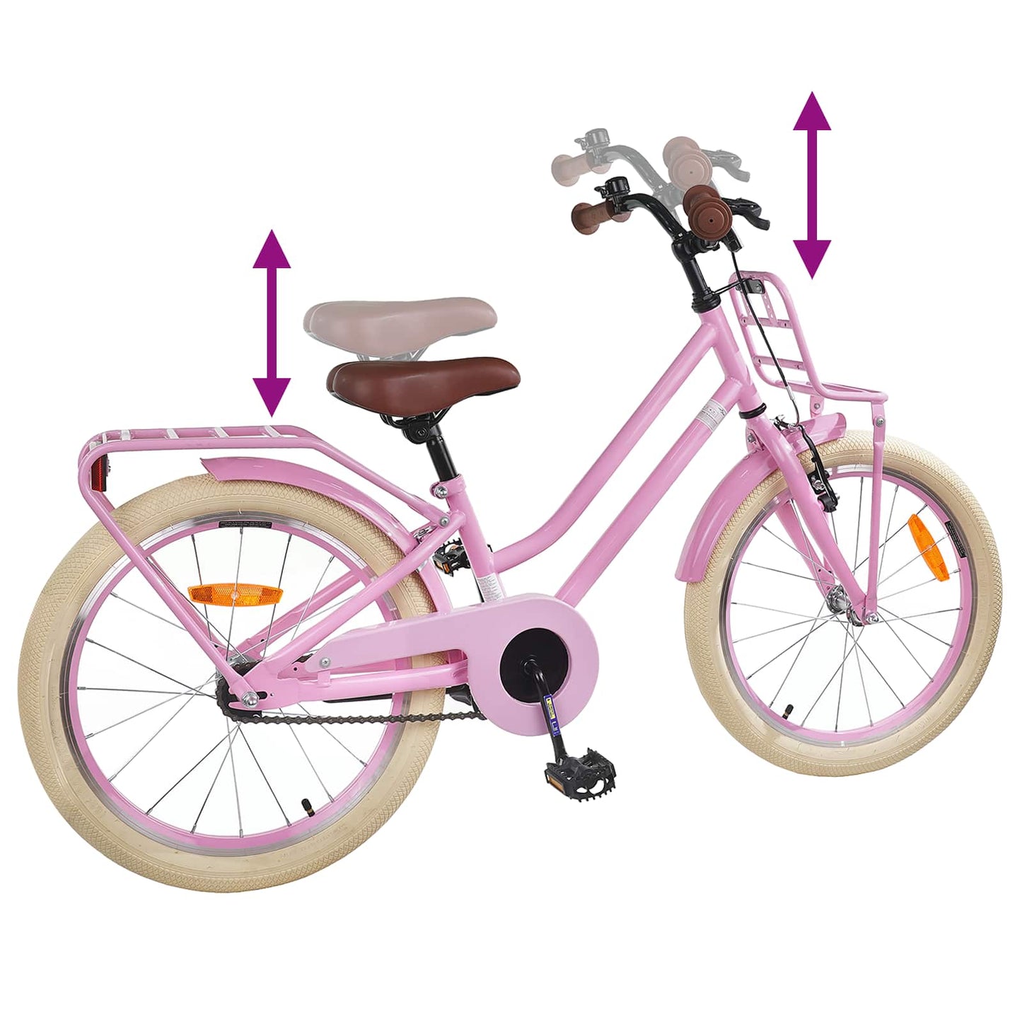 Kinderfiets 22 Inch voor 7-12 jaar oud Lichtroze is nu te koop bij PeponiXL, paradijselijk wonen!