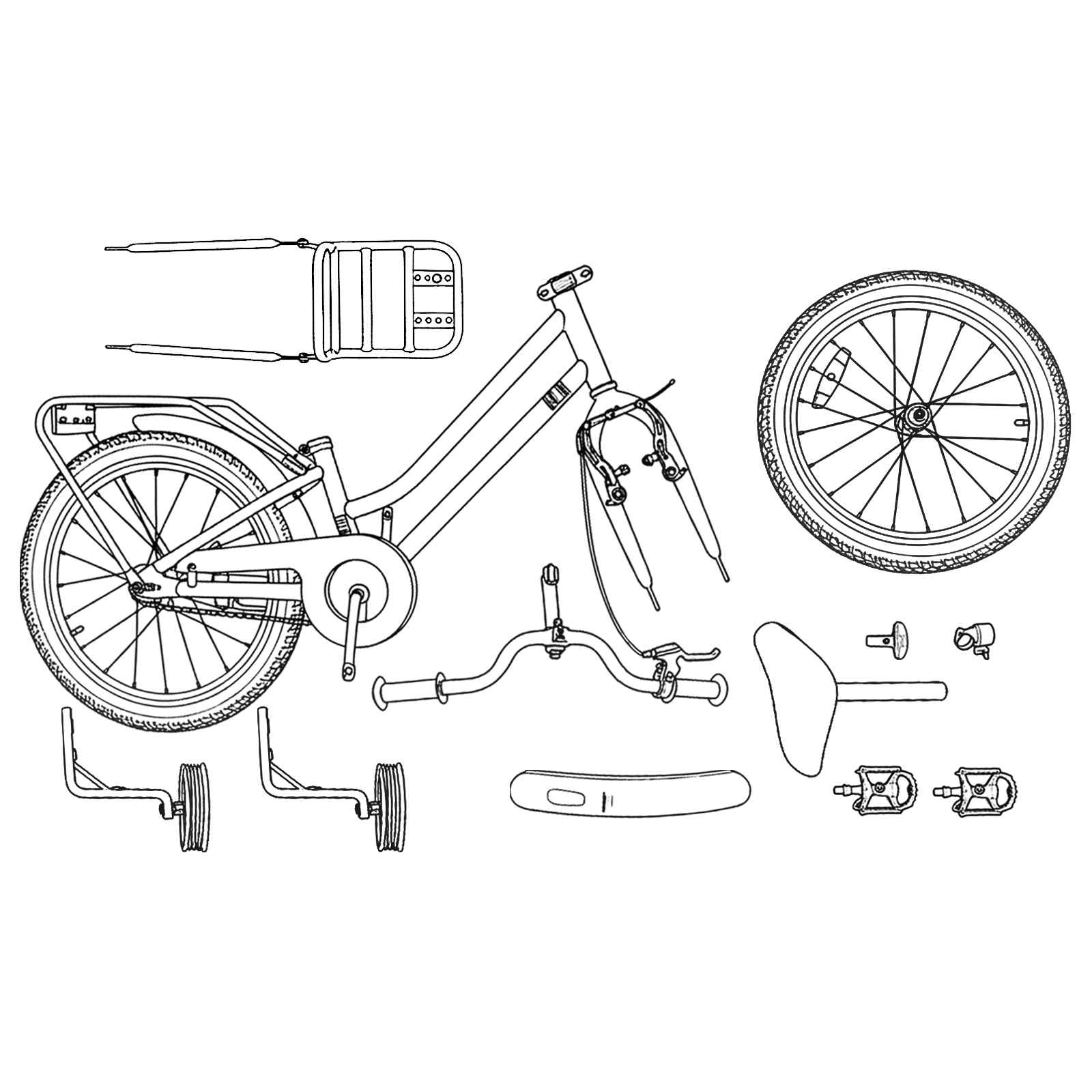 Kinderfiets 14 Inch voor 3-5 jaar oud Lichtgroen is nu te koop bij PeponiXL, paradijselijk wonen!