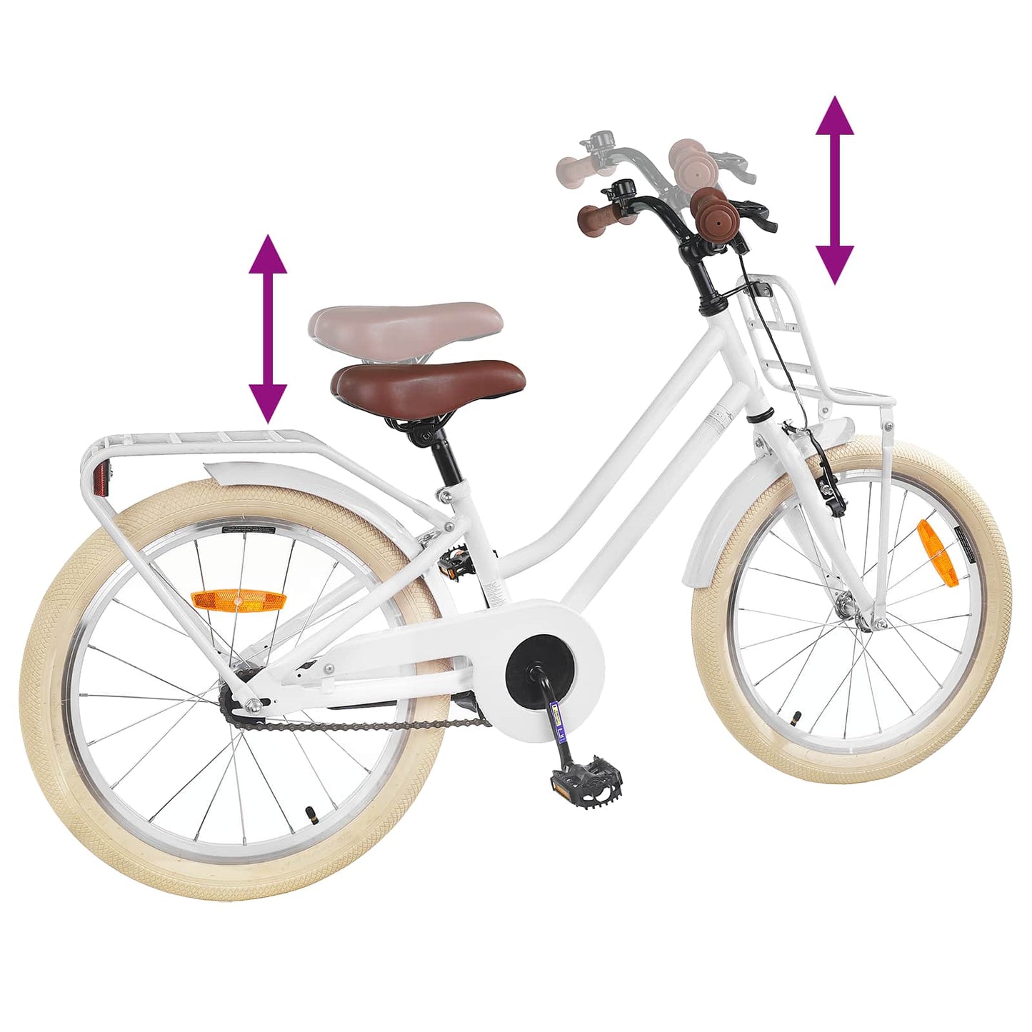 Kinderfiets 20 Inch voor 6-11 jaar oud Wit is nu te koop bij PeponiXL, paradijselijk wonen!