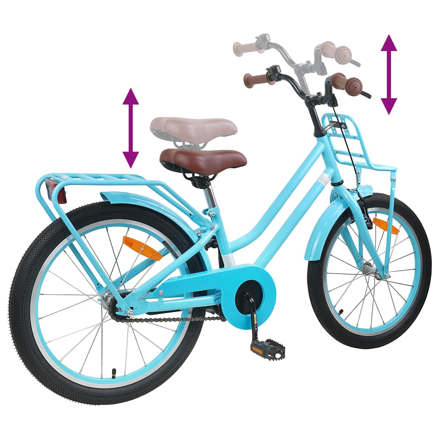 Kinderfiets 18 Inch voor 5-7 jaar Lichtblauw is nu te koop bij PeponiXL, paradijselijk wonen!