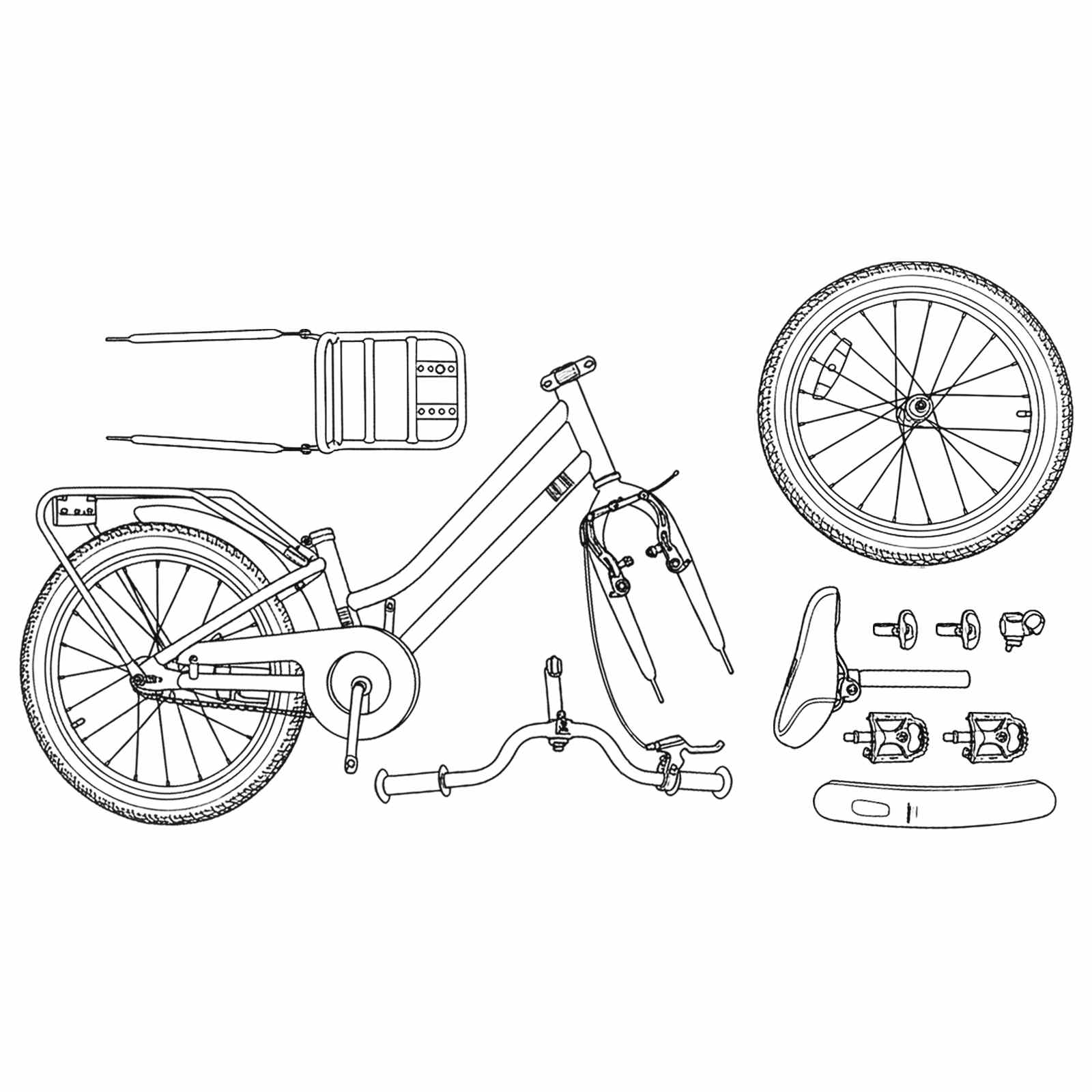 Kinderfiets 18 Inch voor 5-7 jaar Lichtblauw is nu te koop bij PeponiXL, paradijselijk wonen!