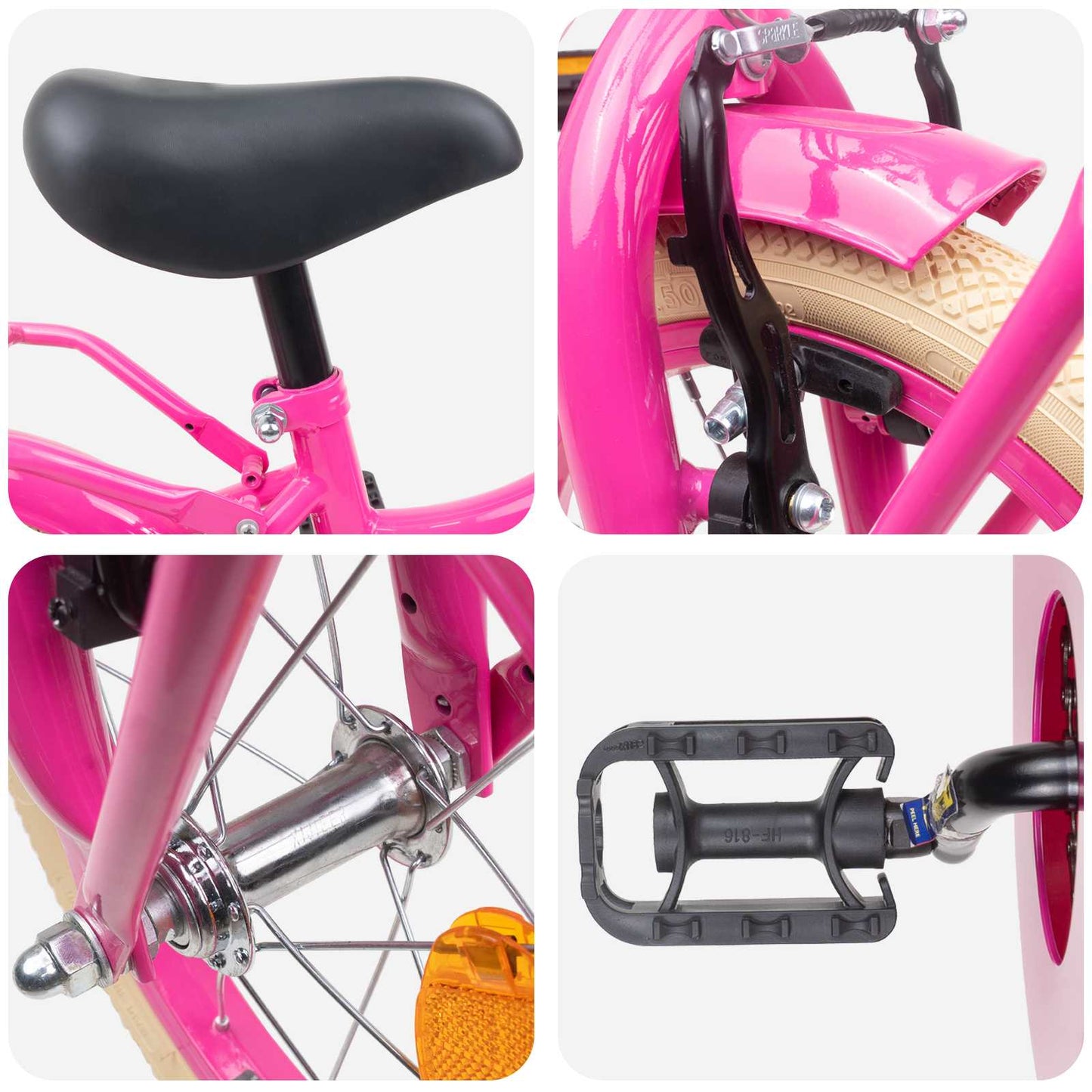 Kinderfiets 12 Inch voor 2-4 jaar oud Donkerroze is nu te koop bij PeponiXL, paradijselijk wonen!