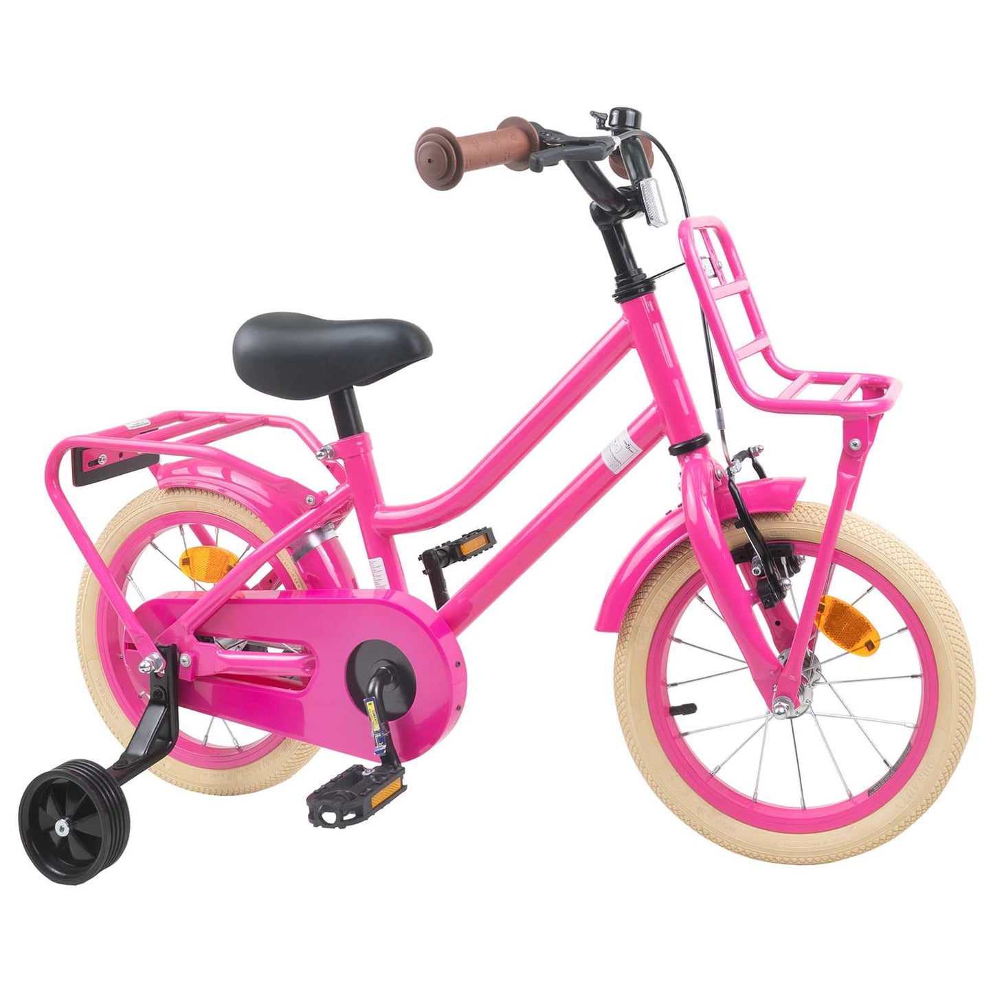 Kinderfiets 14 Inch voor 3-5 jaar oud Donkerroze is nu te koop bij PeponiXL, paradijselijk wonen!