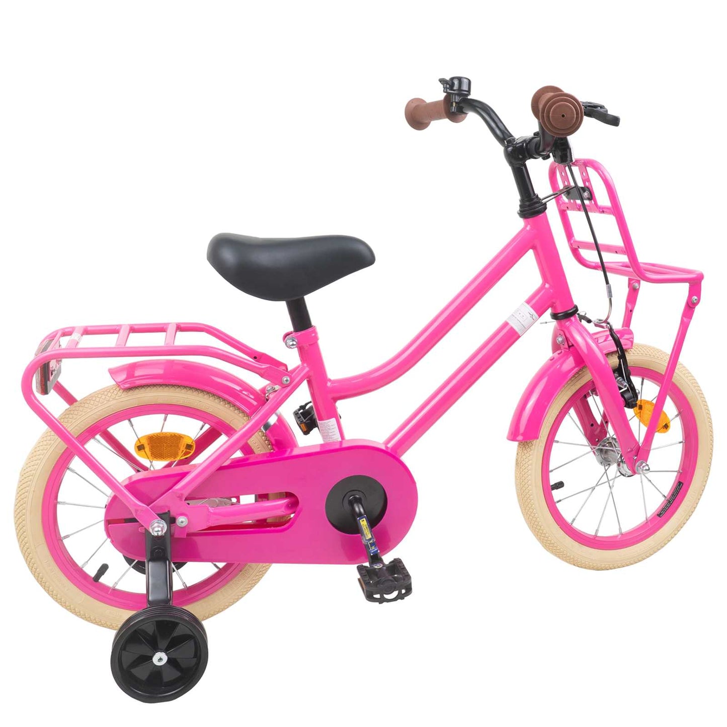 Kinderfiets 14 Inch voor 3-5 jaar oud Donkerroze is nu te koop bij PeponiXL, paradijselijk wonen!