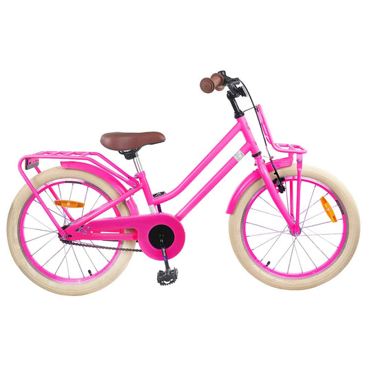 Kinderfiets 18 Inch voor 5-7 jaar Donkerroze is nu te koop bij PeponiXL, paradijselijk wonen!