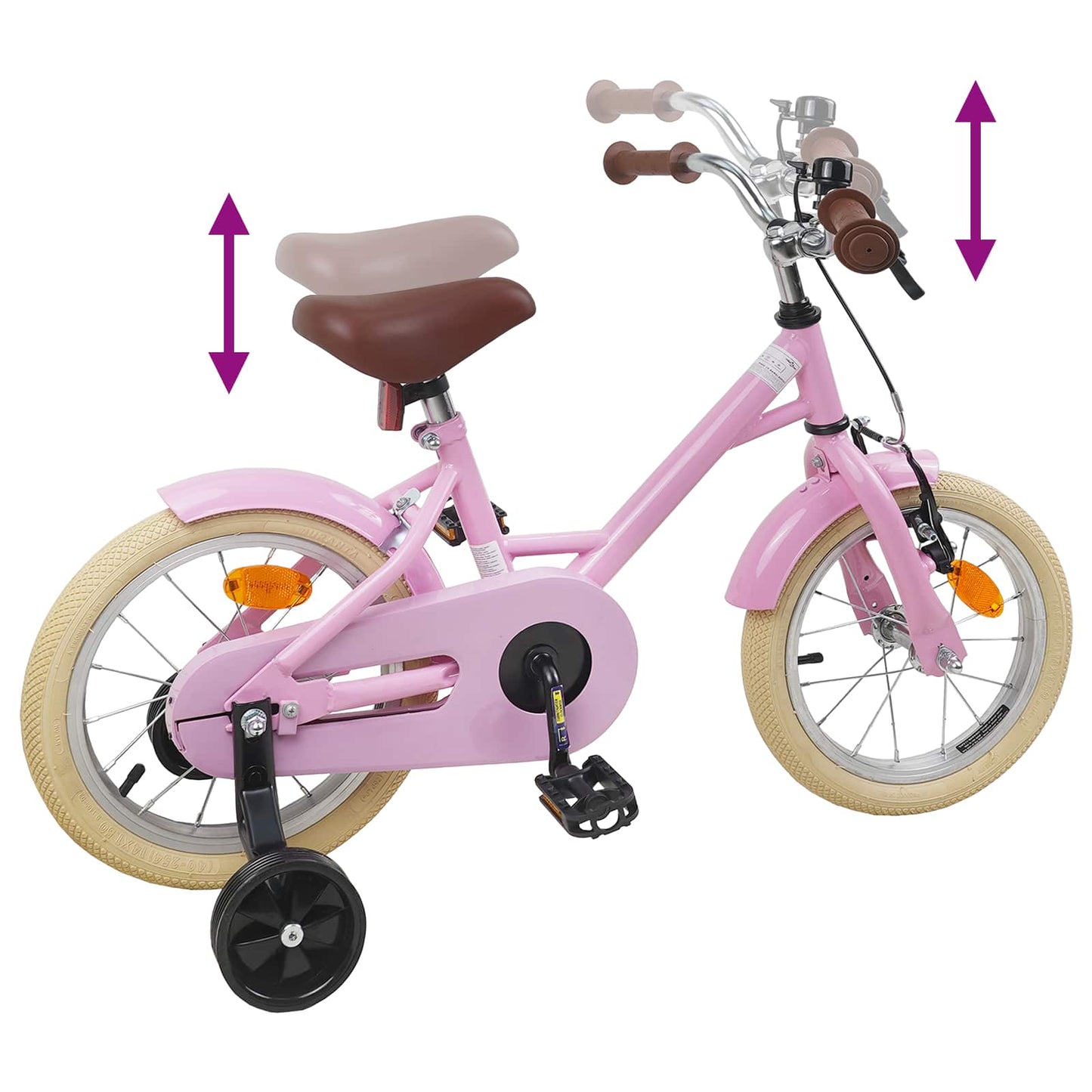 Kinderfiets 16 Inch voor 4-6 jaar oud Lichtroze is nu te koop bij PeponiXL, paradijselijk wonen!